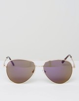 Thumbnail for your product : Missguided Mirrored Aviator Sunglasses