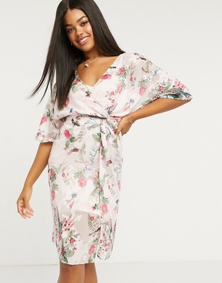 lipsy floral scuba midi dress