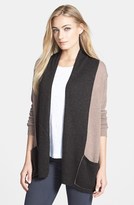 Thumbnail for your product : White + Warren Colorblock Cashmere Pocket Cardigan