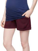 Thumbnail for your product : A Pea in the Pod Secret Fit Belly Jacquard Geo Maternity Shorts
