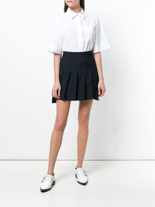 Thom Browne Asymmetric Pleated Miniskirt