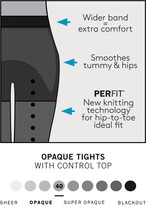 Thumbnail for your product : Hue Women's Opaque Control Top Tights
