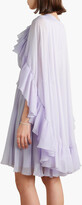 Thumbnail for your product : Giambattista Valli Cape-effect ruffled silk-chiffon mini dress