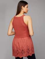 Thumbnail for your product : A Pea in the Pod Babydoll Woven Detail Maternity Sweater