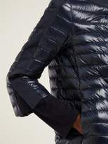Thumbnail for your product : Herno Panelled Quilted Down Jacket - Womens - Navy