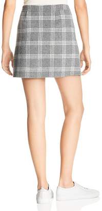 Theory Plaid Wrap Mini Skirt