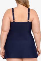 Thumbnail for your product : Swim Solutions Plus Size Tummy-Control Twist-Bra Skater Swimdress, Created for Macy's