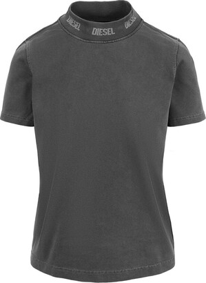 Diesel T-Reg-Jac Short-Sleeved Logo-Jacquard T-Shirt