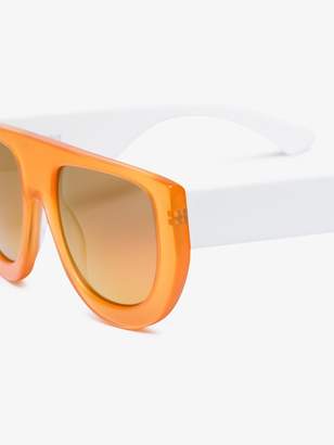 Ganni white and orange Ines sunglasses