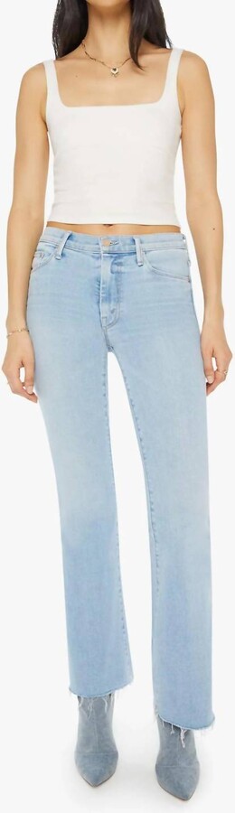 Mother The Weekender Fray Jean In Blue