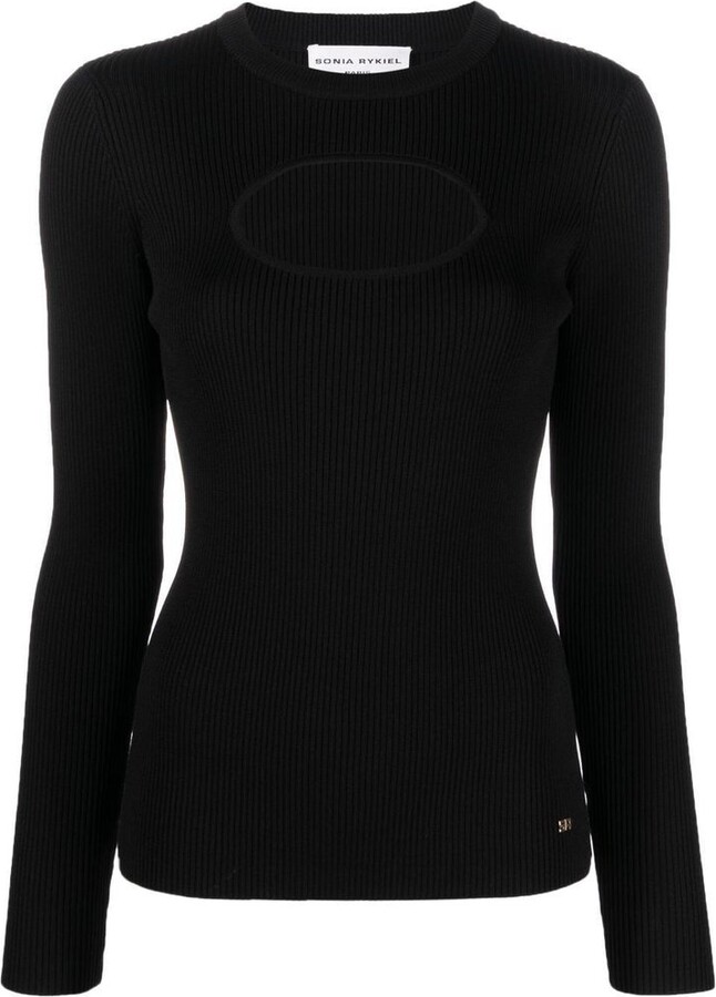 Sonia Rykiel Cut-Out Crewneck Top