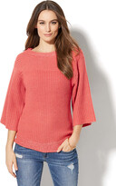 Thumbnail for your product : New York and Company Sequin Ribbed-Knit Sweater