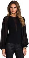 Thumbnail for your product : Robert Rodriguez Techno Crepe Illusion Top