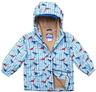 Kids Water-proof Fleece-lined Rain Coat Jacket Hooded By Jan & Jul
