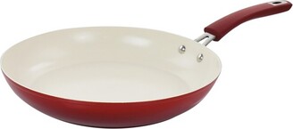 Oster Claybon 3.8 Quart Nonstick Saute Pan With Lid in Speckled Red