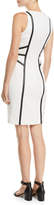 Thumbnail for your product : Michael Kors Sleeveless Stretch-Boucle Crepe Dress w/ Leather Trim
