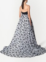 Thumbnail for your product : Carolina Herrera Bow-Detail Embroidered Gown