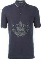 Thumbnail for your product : Dolce & Gabbana embroidered crown polo shirt