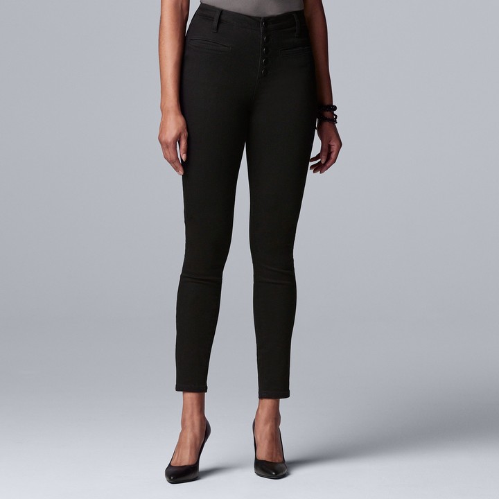 vera wang mid rise skinny jeans
