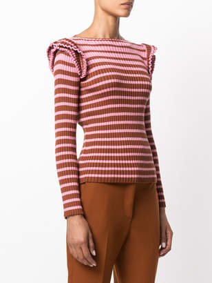 MSGM horizontal ribbed sweater