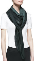 Thumbnail for your product : Armani Collezioni Ombre Plaid Scarf, Dark Green