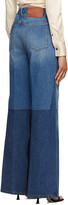 Thumbnail for your product : Victoria Beckham Blue Patchwork Flare Jeans
