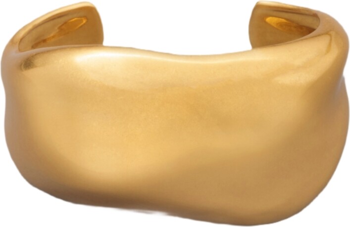 Donna Karan Gold-Tone Drama Molten Cuff Bracelet