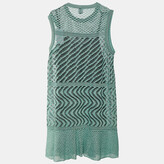 Green Lurex Perforated Knit 