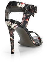 Thumbnail for your product : Jason Wu Leather Floral Print Buckle Sandals
