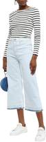 Thumbnail for your product : Veronica Beard Cropped High-rise Wide-leg Jeans