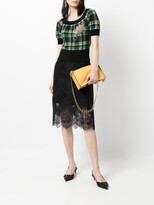 Thumbnail for your product : No.21 Tartan-Check Pattern Knitted Top