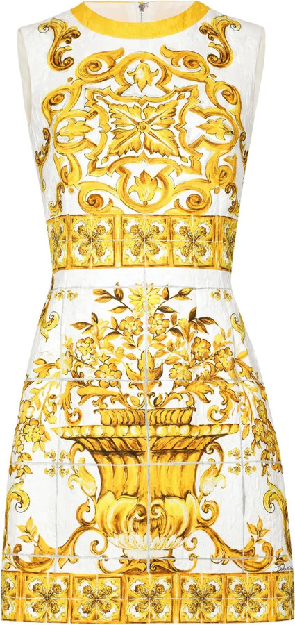 Dolce & Gabbana Majolica sleeveless silk minidress