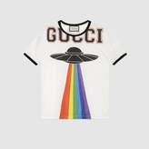 Thumbnail for your product : Gucci Cotton T-shirt with UFO print