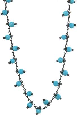 Ten Thousand Things Double Studded Turquoise Chain Choker Necklace