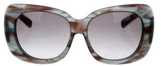 Oscar de la Renta Oversize Marbled Sunglasses