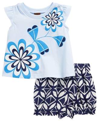 Tea Collection Blooming Florals Tee & Shorts Set
