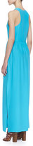 Thumbnail for your product : Amanda Uprichard Skylar Pleated Surplice Maxi Dress, Turquoise