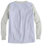 Thumbnail for your product : J.Crew Mixed-media sweater in heather dusk