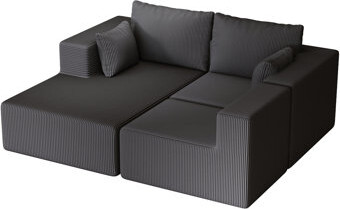 Latitude Run L Shape With Chaise In Reddish Brown Corduroy Upholstery 108.3\