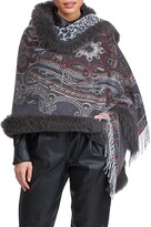 Thumbnail for your product : Gorski Double Face Cashmere Stole with Fox Fur Taping