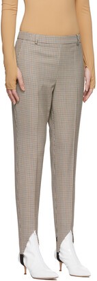 Givenchy Brown Wool Check Stirrup Trousers