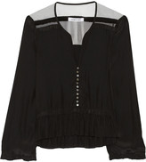 Thumbnail for your product : Elizabeth and James Marion ruffled satin blouse