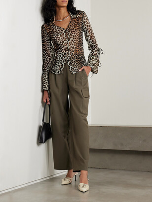 leopard chiffon top