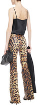 Thumbnail for your product : Sprwmn Leopard-print Stretch-leather Flared Pants