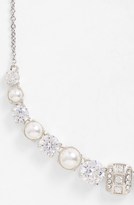 Thumbnail for your product : Judith Jack 'Gala' Faux Pearl & Crystal Frontal Necklace