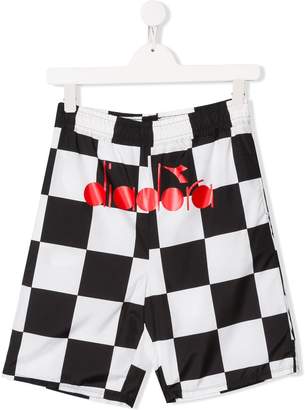 Diadora Junior checkered shorts
