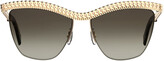 Thumbnail for your product : Moschino Curb-Chain Gradient Sunglasses