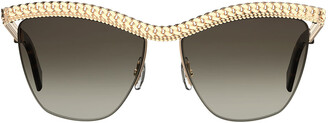 Moschino Curb-Chain Gradient Sunglasses