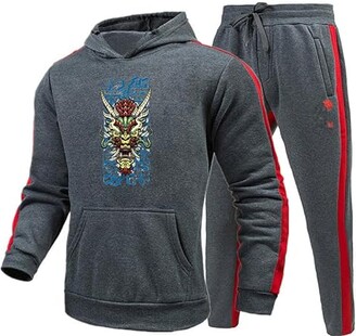 Drache 3D Print Hoodie Set - Sweatshirt & Hose Herren