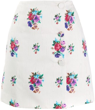 MSGM Floral Skirt